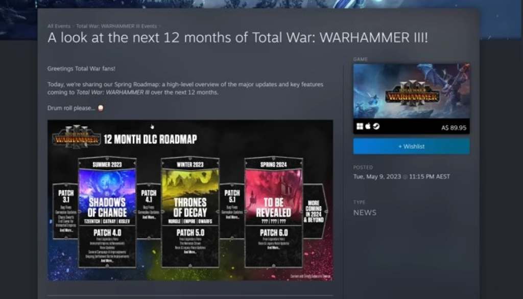 Warhammer Roadmap (0)